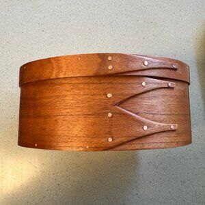 Shaker Workshop 3 Finger Oval Pantry Lidded Box USA Handmade